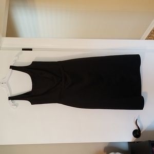 Satin finish black dress